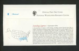 US FDC #2695 Wildflowers 1992 Fleetwood Cachet Louisiana LA Standing Cypress