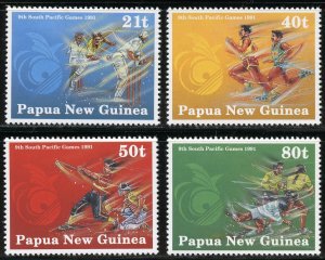 Papua New Guinea Scott 771-74 MNHOG - 1991 S. Pacific Games Set - SCV $11.85