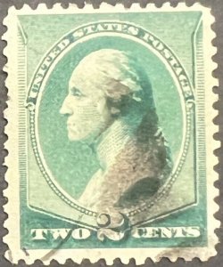 Scott#: 213 - George Washington 2¢ 1887 ABNC used single stamp - Lot G14