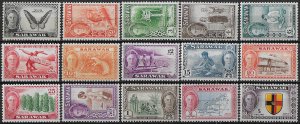 1950 Sarawak George VI 15v. MNH SG n. 171/85