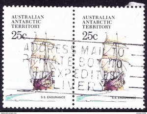 AUSTRALIAN ANTARCTIC TERRITORY (AAT) 1979 QEII 25c Horizontal Pair Multicolou...