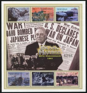 Micronesia 478,481 sheets,MNH. Pearl Harbor,60th Ann.Franklin D.Roosevelt,2001.