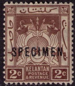 Malaya - Kelantan #  16  Mint VF OG  VLH Specimen