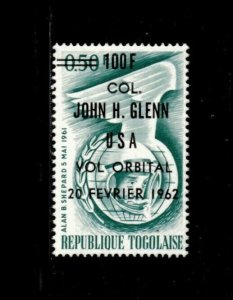 Togo 1962 - Astronauts, John Glenn OVPT, REVAL - Individual - Scott 421 - MNH