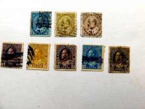 Canada #91-3 & 112,113,116,117& 120, Used/Fine, Edward VII, George V 1903//1925