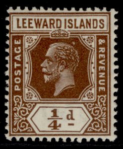 LEEWARD ISLANDS GV SG58, ¼d brown, M MINT.