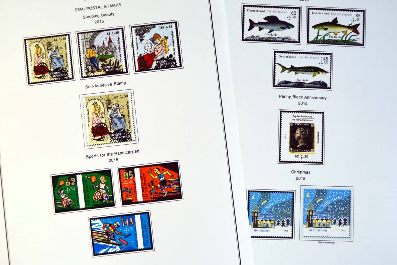 COLOR PRINTED GERMANY 2011-2020 STAMP ALBUM PAGES (89 illustrated pages)