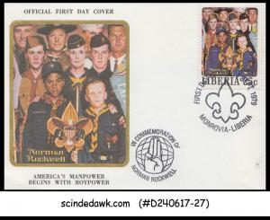 LIBERIA - 1979 NORMAN ROCKWELL / BOY SCOUTS - FDC (ID:B206)