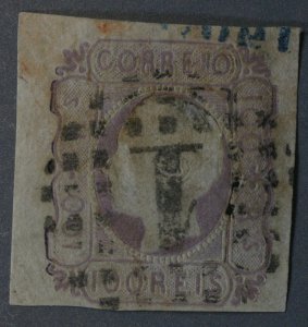 Portugal #16 FN Used Good Margins Good Color Bit of Hinge Remnant Three Pinholes