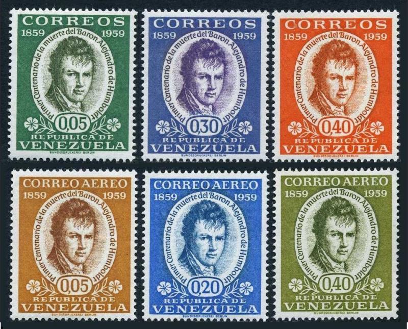 Venezuela 743-745,C709-C711,MNH. Alexander von Humboldt,naturalist,geographer.