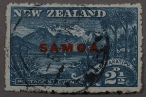 Samoa #117 Used VF HRM Place Cancel Red Overprint SAMAOA