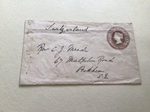 Queen Victoria 1d pink envelope  Peckham A13829