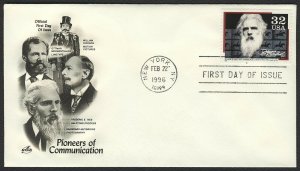 #3061-3064 32c Pioneers of Communication, Art Craft FDC **ANY 4=FREE SHIPPING**