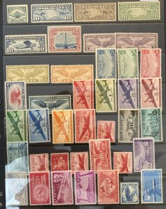 US Stamps - SC#  C4/C91 MH/MNH (Early Stamps MH) - Catalog Value $143+