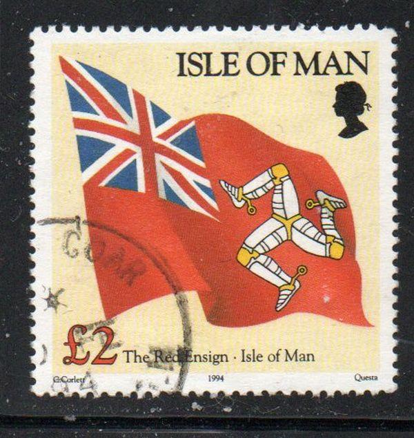 Isle of Man Sc 553B 1994 £2 Flag stamp used