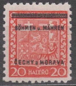 Bohemia & Moravia Scott #3 1939 MNH