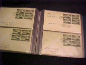 60 FDC Collection Blks/4 1940 – 1949 era Scott # 879 // 1949