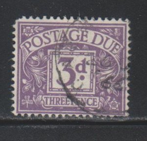 Great Britain,  3d Postage Due (SC# J69) Used