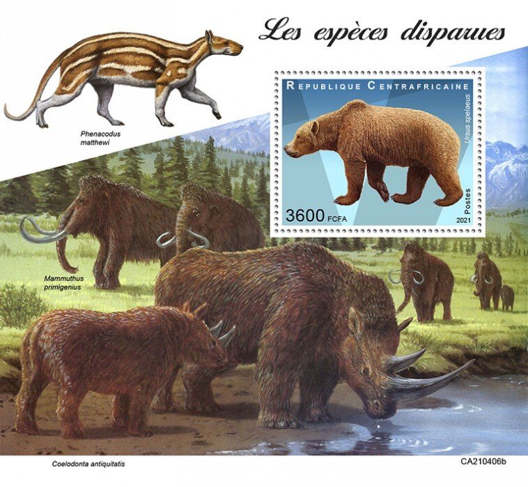 C A R - 2021 - Extinct Species - Perf Souv Sheet - Mint Never Hinged