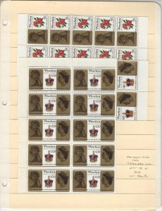 Penrhyn Island Stamp Collection, #337-339 Mint NH Sheets, Queen Elizabeth