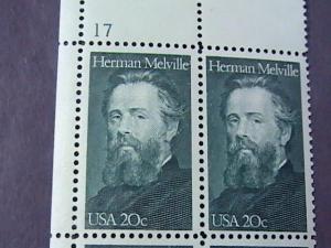 U.S.# 2094-MINT/NEVER HINGED---UL- PLATE # BLOCK 4-(P#17)---MELVILLE---1984