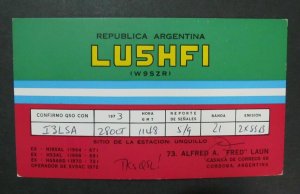 6094 Amateur Radio QSL Card Cordoba Argentina-