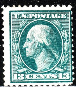 #339 US 13 CENT BLUE GREEN WASHINGTON-MINT-VERY L/H-FINE-V/F