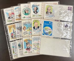 1146-1172 Fluegel cachets Lot of 28 1960 FDCs in Plastic Sleeves