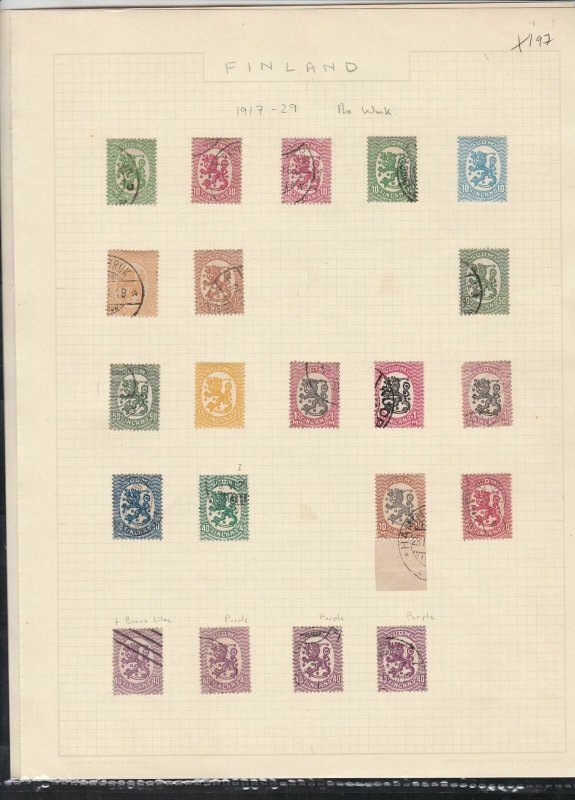 finland 1917-29  stamps page ref 18047