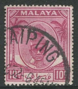 STAMP STATION PERTH Perak #111 Sultan Yussuf Izuddin Shah Used 1950