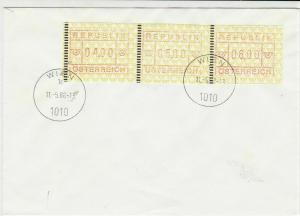 Austria 1988 WIEN cancel machine label  stamps cover ref 21835