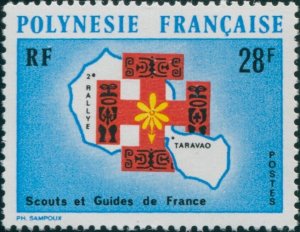 French Polynesia 1971 Sc#272,SG152 28f Scouts and Guides Rally MNH