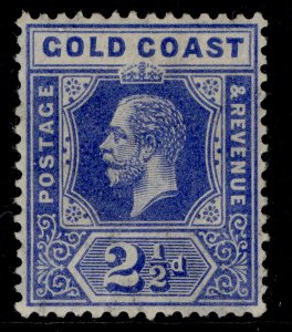 GOLD COAST GV SG76, 2½d bright blue, M MINT. Cat £15.