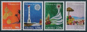 Aruba 2017 MNH Christmas Stamps Lighthouses Palm Trees Decorations 4v Set