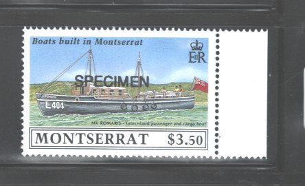 MONTSERRAT 1989 SHIPS BUILT IN MONTSERRAT #717-720 SPECIMEN MNH