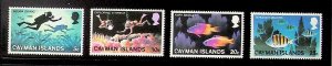 CAYMAN ISL. Sc 382-85 NH ISSUE OF 1977 - SEA LIFE - SCUBA DIVING - (AS24)