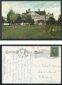 1908 Postcard - Orphans Home - Marion, Indiana to Fitchburg, Massachusetts