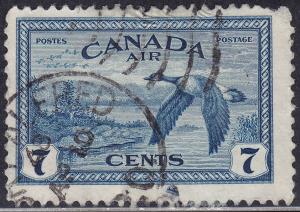 Canada C9 USED 1946 Canada Goose, Air Mail Stamp 7¢