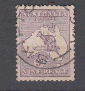 J38904, jlstamps,1913 australia used #9 kangaroo