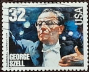 US Scott # 3160; 32c used  C Szell,  Am. Music Series, 1997; VF centering