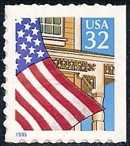 #2920, \Flag over the Porch \. 32 Cent, S/A. (1995-97)