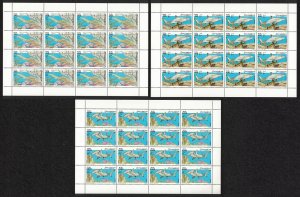 Somalia Sharks 3v Sheets 2003 MNH