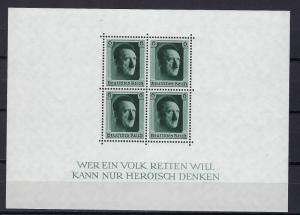 Germany Reich Scott # B102, mint nh, s/s