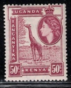 KENYA, UGANDA & TANGANYIKA Scott # 110 MH - QEII & Giraffe