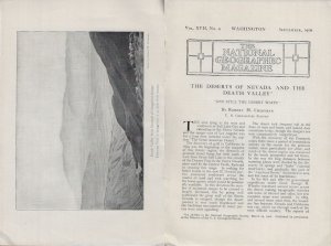 1906  The Deserts of Nevada and the Death Valley - Ephemera 1131