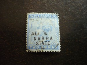 Stamps-Indian Convention State Nabha-Scott#15 - Used Part Set of 1 Stamp