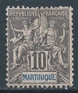 Martinique #38 Mint No Gum 10c Navigation & Commerce - Black