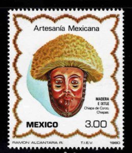 MEXICO Scott 1222 wood mask stamp MH*