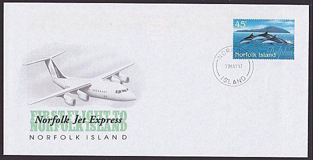 NORFOLK IS 1997 Jet Express first flight cover..............................1516