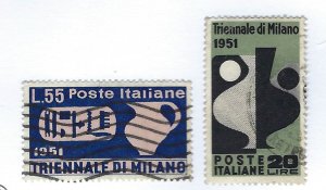 Italy SC#582-583 Used F-VF SCV$56.25...Worth a Close Look!